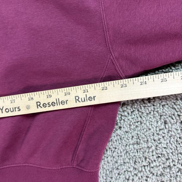 Adidas Trefoil Hoodie Womens Medium Burgundy Red Logo Play Cropped Sweatshirt * - Picture 12 of 13